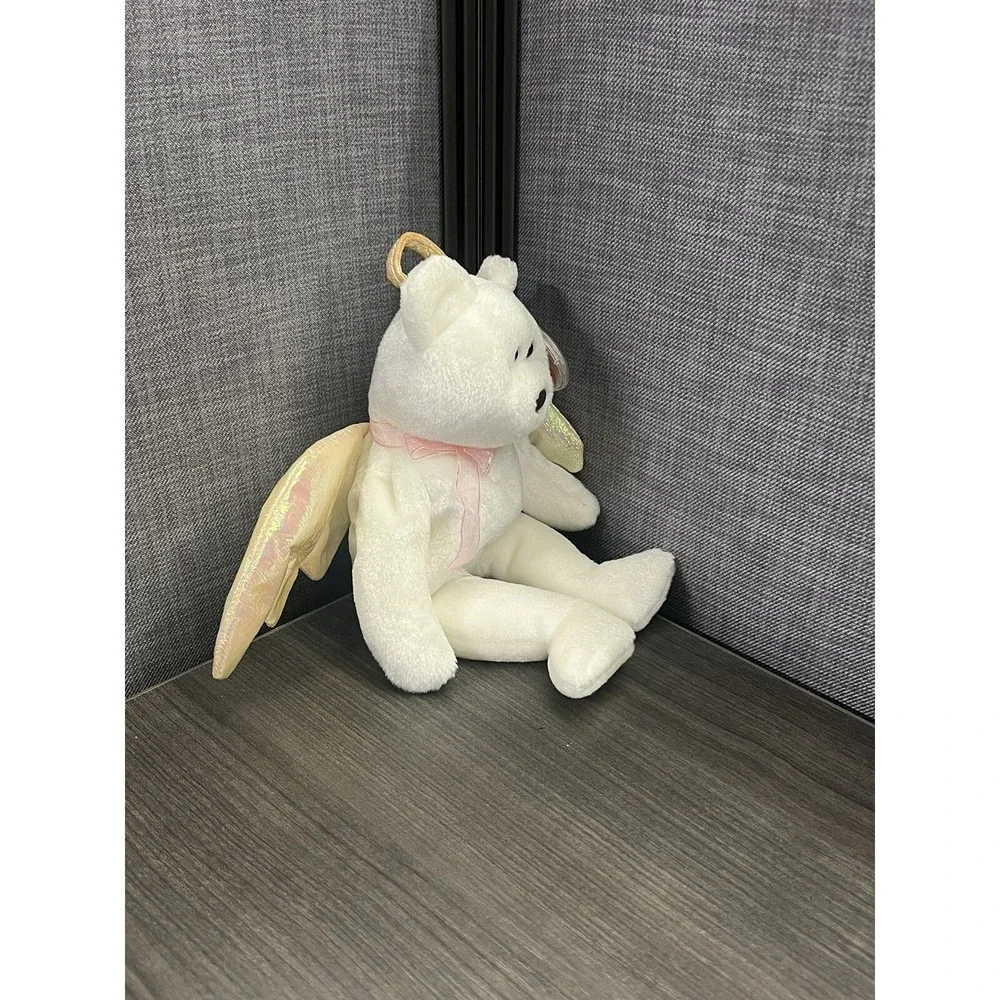 Ty Beanie Baby Halo The Angel Bear‎ Vintage 1998 Brown Nose Tag Free Shipping